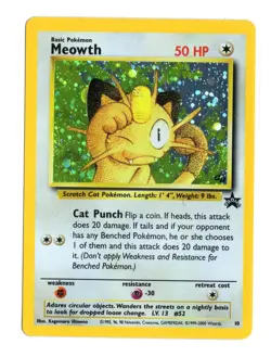 MEOWTH 10 PROMO WIZARDS HOLO BLACK STAR PROMOS WOTC POKEMON CARD TCG LP+ - Image 2