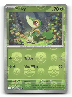 Snivy 001/086 Masterball Holo - Black Bolt - Pokemon Card NM/M - Image 1