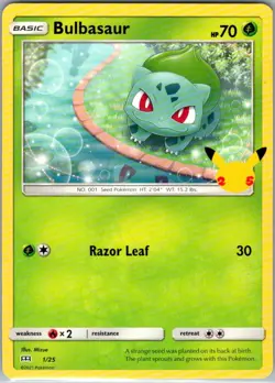 Bulbasaur 1/25 - 2021 Pokemon TCG McDonalds 25th Anniversary Promo - Image 1