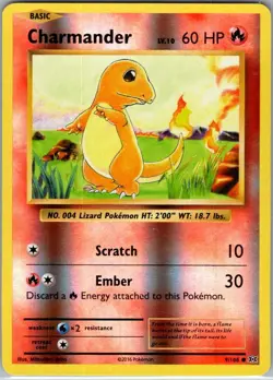 Charmander 9/108 - 2016 Pokemon TCG XY Evolutions Reverse Holo - Image 1