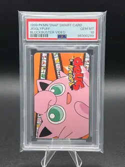 1999 Pokemon Nintendo Blockbuster Video Snap Smart Card Jigglypuff PSA 10 - Image 1