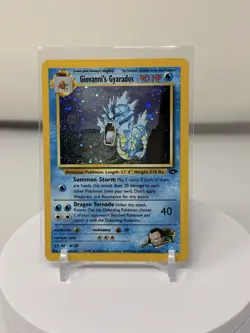 1999 Pokemon Giovanni's Gyarados 5/132 Gym Challenge Holo W/ Swirl LP-NM - Image 1