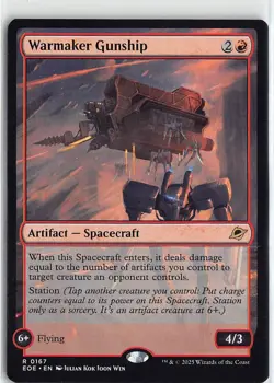 Magic the Gathering Edge of Eternities Warmaker Gunship Non Foil Rare #167 - Image 1