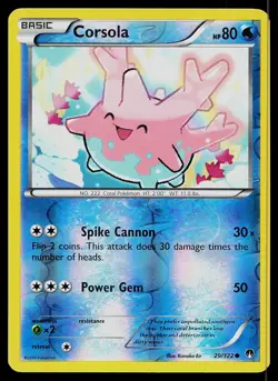 Pokemon Card BREAKpoint Corsola 29/122 Common Reverse Holo - Image 1