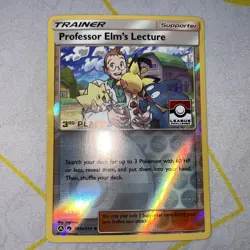 Pokemon Trainer Professor Elm’s Lecture 3rd Place League Promo 188/214 NM - Image 1