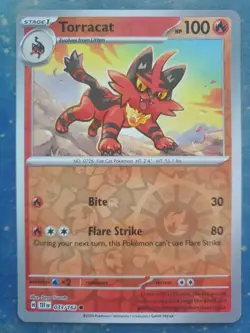 Pokemon TCG Torracat 033/162 Temporal Forces Reverse Holo - Image 1