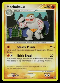 Pokemon Card Stormfront Machoke 41/100 Uncommon - Image 1