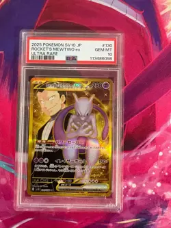 Team Rocket's Mewtwo ex 130/098 Japanese PSA Graded 10 Pokemon TCG - Image 1