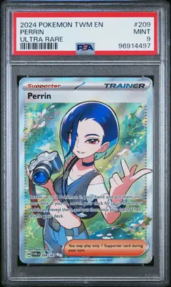 Perrin #209/167 Pokemon Twilight Masquerade PSA 9 - Image 1
