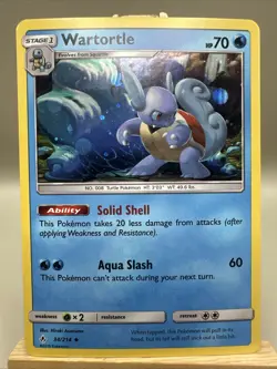 Wartortle 34/214 Holo Promo Sun & Moon Unbroken Bonds Pokemon TCG 2019 LP - Image 1