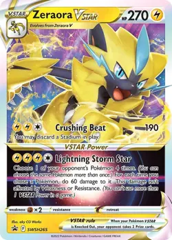 1x Zeraora VSTAR - SWSH265 - SWSH Black Star Promos Lightly Played Pokemon SWSH - Image 1