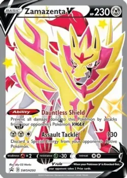 1x Zamazenta V (Shiny) - SWSH293 - SWSH Black Star Promos NM-Mint Pokemon SWSH B - Image 1