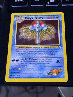 Misty's Tentacruel 010/132 Gym Heroes Holo Vintage Pokemon - Image 1