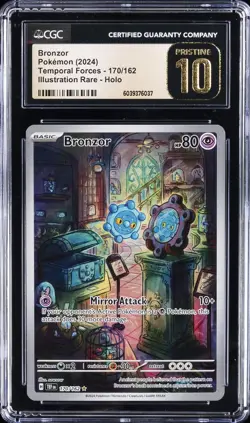 2024 POKEMON TEMPORAL FORCES, ILLUSTRATION RARE - HOLO BRONZOR CGC 10 PERFECT - Image 1