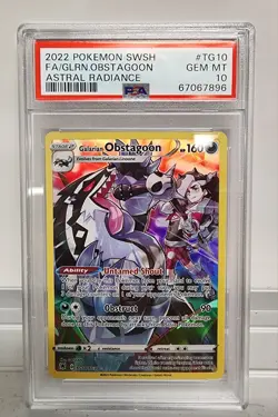 PSA 10 Galarian Obstagoon Trainer Gallary #TG10/TG30 Pokemon Astral Radiance - Image 1