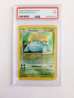 1999 POKEMON GAME #15 VENUSAUR-HOLO PSA 7 NM - Image 1