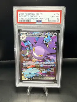 Pokemon Team Rocket’s Crobat ex Special Illustration Rare 234/182 PSA 10 - Image 2
