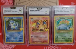 Pokemon Trio Celebrations Dracaufeu 4/102 Tortank Florizarre 25 Ans PCA 9,5 - Image 1