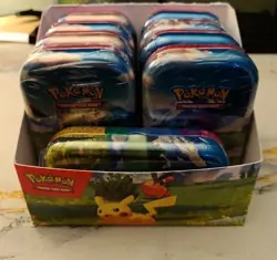 9 x Pokemon Sealed Ascended Heroes Mini Tins - in Display Case sealed - Image 1
