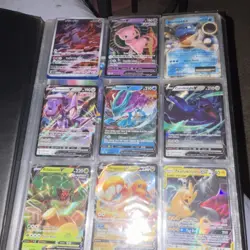 Pokemon TCG Binder Lot Mew Blastoise GX VMAX VSTAR Holo Foil Cards Collection - Image 1
