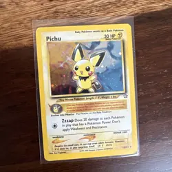 Pokemon TCG Pichu Holo Rare Neo Genesis 12/111 SWIRL! Vintage - Image 1