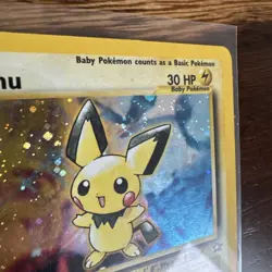 Pokemon TCG Pichu Holo Rare Neo Genesis 12/111 SWIRL! Vintage - Image 2