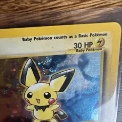 Pokemon TCG Pichu Holo Rare Neo Genesis 12/111 SWIRL! Vintage - Image 3