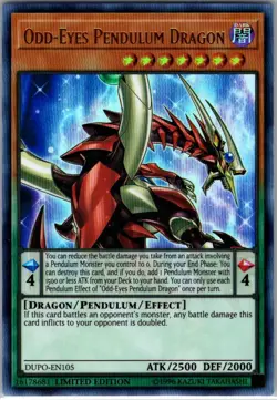 Odd-Eyes Pendulum Dragon DUPO-EN105 Yu-Gi-Oh TCG Duel Power Limited Edition - Image 1