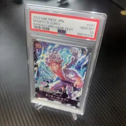 PSA 10 GEM MINT JAPANESE ONE PIECE 2023 MONKEY D. LUFFY P-041 BANDAI CARD GAME - Image 1