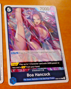 ONE PIECE ENGLISH CARD RARE HOLO GAME CARTE CARTE BOA HANCOCK EB04-027 R EN MINT - Image 1
