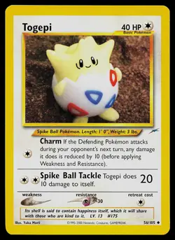 Pokemon Card - Togepi Neo Destiny 56/105 Uncommon - Image 1