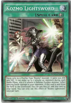 Kozmo Lightsword DOCS-EN086 Common Yu-Gi-Oh Card 1st Edition New - Image 1