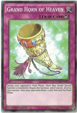 Grand Horn of Heaven DOCS-EN079 Common Yu-Gi-Oh Card 1st Edition New - Image 1