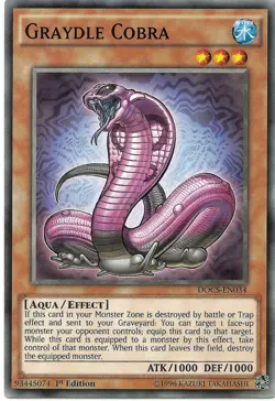 Graydle Cobra DOCS-EN034 Common Yu-Gi-Oh Card 1st Edition New - Image 1