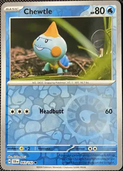 Chewtle 043/142 Sv07: Stellar Crown Reverse Holo - Pokemon Card - Image 1