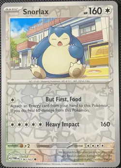 Snorlax 136/167 Sv06: Twilight Masquerade Reverse Holo - Pokemon Card - Image 1