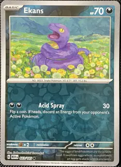 Ekans 023/165 Sv: Scarlet & Violet 151 Reverse Holo - Pokemon Card - Image 1