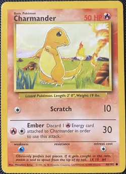 Charmander 046/102 Base Set Regular - Pokemon Card - Image 1