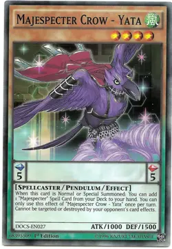 Majespecter Crow - Yata DOCS-EN027 Common Yu-Gi-Oh Card 1st Edition New - Image 1