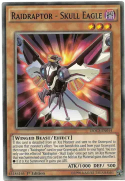 Raidraptor - Skull Eagle DOCS-EN014 Common Yu-Gi-Oh Card 1st Edition New - Image 1