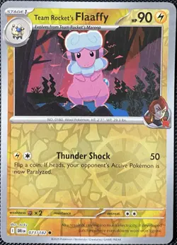 Team Rocket's Flaaffy 073/182 Sv10: Destined Rivals Reverse Holo - Pokemon Card - Image 1