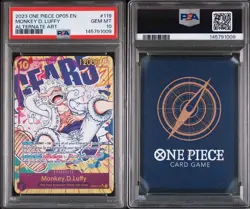 🔥🚀 2023 One Piece TCG Monkey D. Luffy Alternative Art Card PSA 10 OP05-119 - Image 3