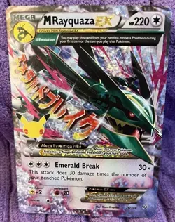 M Rayquaza EX 76/108 Celebrations Classic Collection Pokemon Card Near-Mint/Mint - Image 1