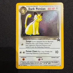 Dark Persian Pokemon Card WOTC Black Star Promo #17 Holo 2000 NM - Image 1