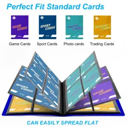 4 Pocket Card Binder for 160 Sleeves, Card Folder Ablum for Trading Cards Col... - Image 4