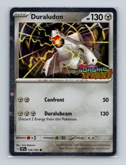 Duraludon 129 2024 Pokemon Surging Sparks Stamped Cosmos Holo Promo Card NM+ (a) - Image 1