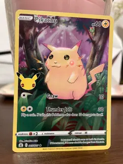 Pokemon TCG Pikachu 005/025 Celebrations 25th Anniversary Holo Card - Image 1