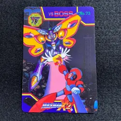 X vs Morph•Moth RockManX2 Bandai Card Capcom 1995 No.73 Japanese Rare F/S - Image 1