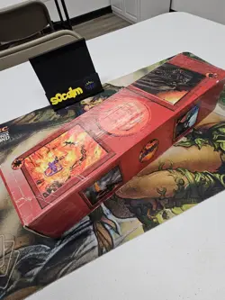 MTG Vintage Cardboard Storage Box 1996 Red Mana Symbol Magic The Gathering - Image 1