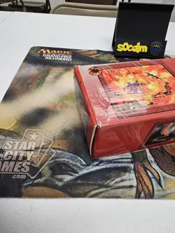 MTG Vintage Cardboard Storage Box 1996 Red Mana Symbol Magic The Gathering - Image 2